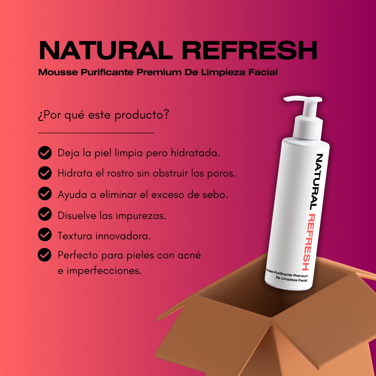 Mousse Purificante Premium De Limpieza Facial