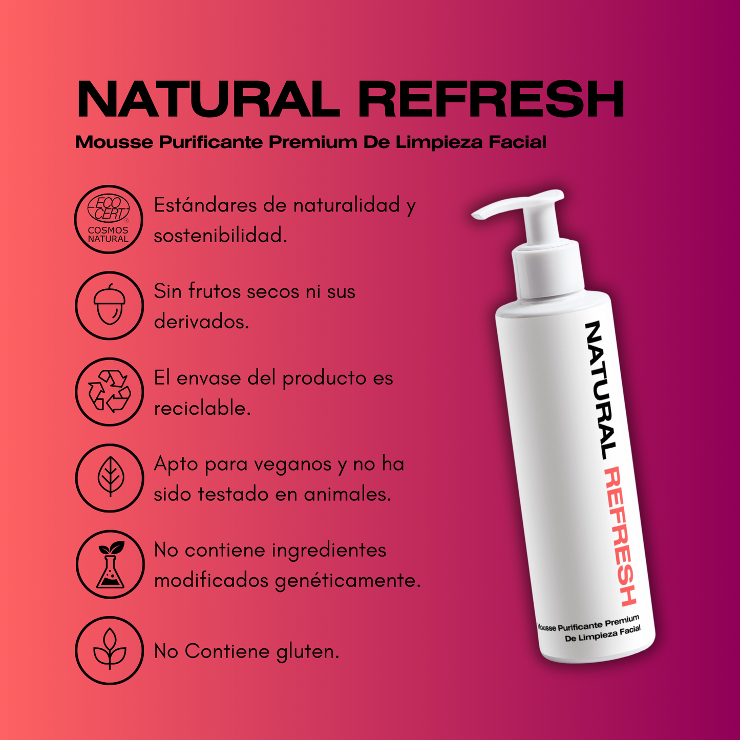 Mousse Purificante Premium De Limpieza Facial